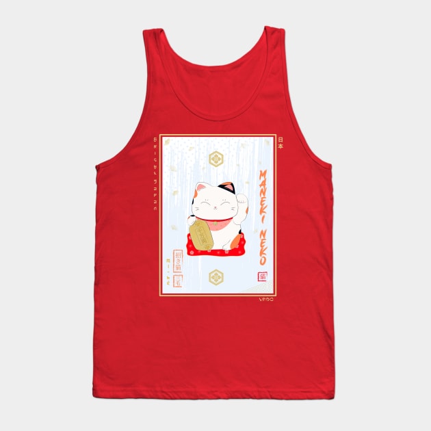 Maneki Neko Ukiyo-e Tank Top by Wimido